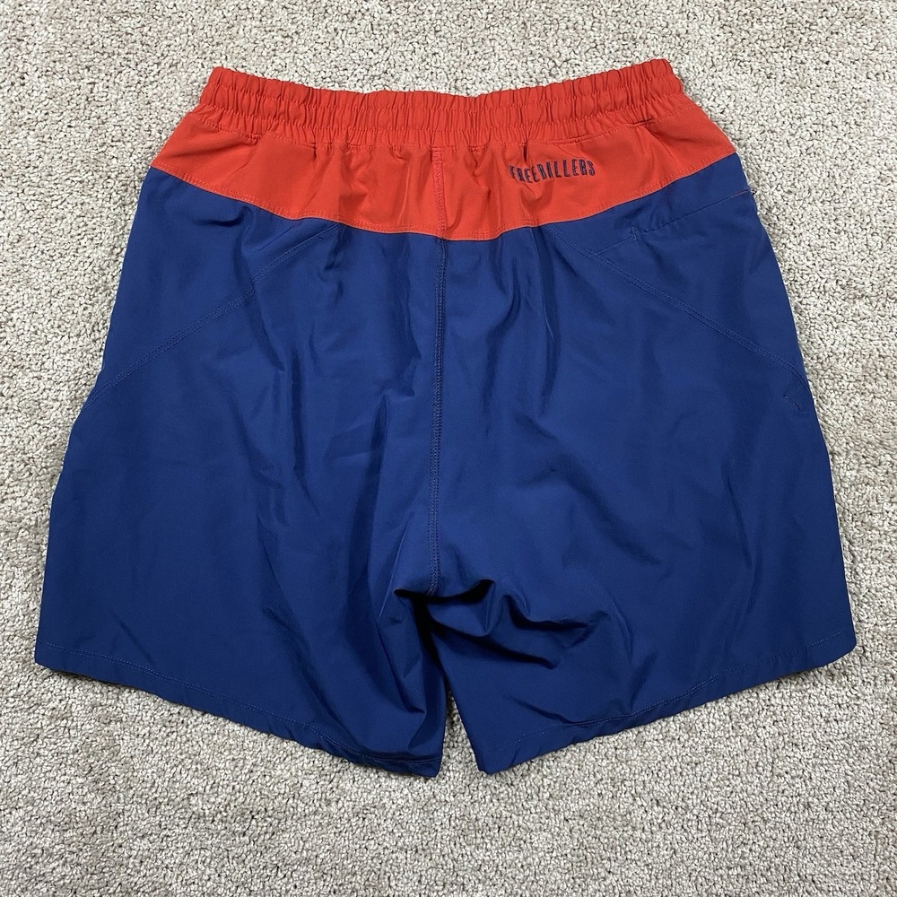 Freeballers Mens Blue Red Lined Athletic Running Shorts Size Large 7‎ Inseam